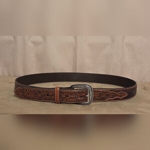 Ariat Men's Croc Print Belt - Tan